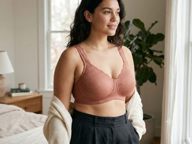 Bras for Women Full Coverage Seamless Lace Unlined Lift Bra